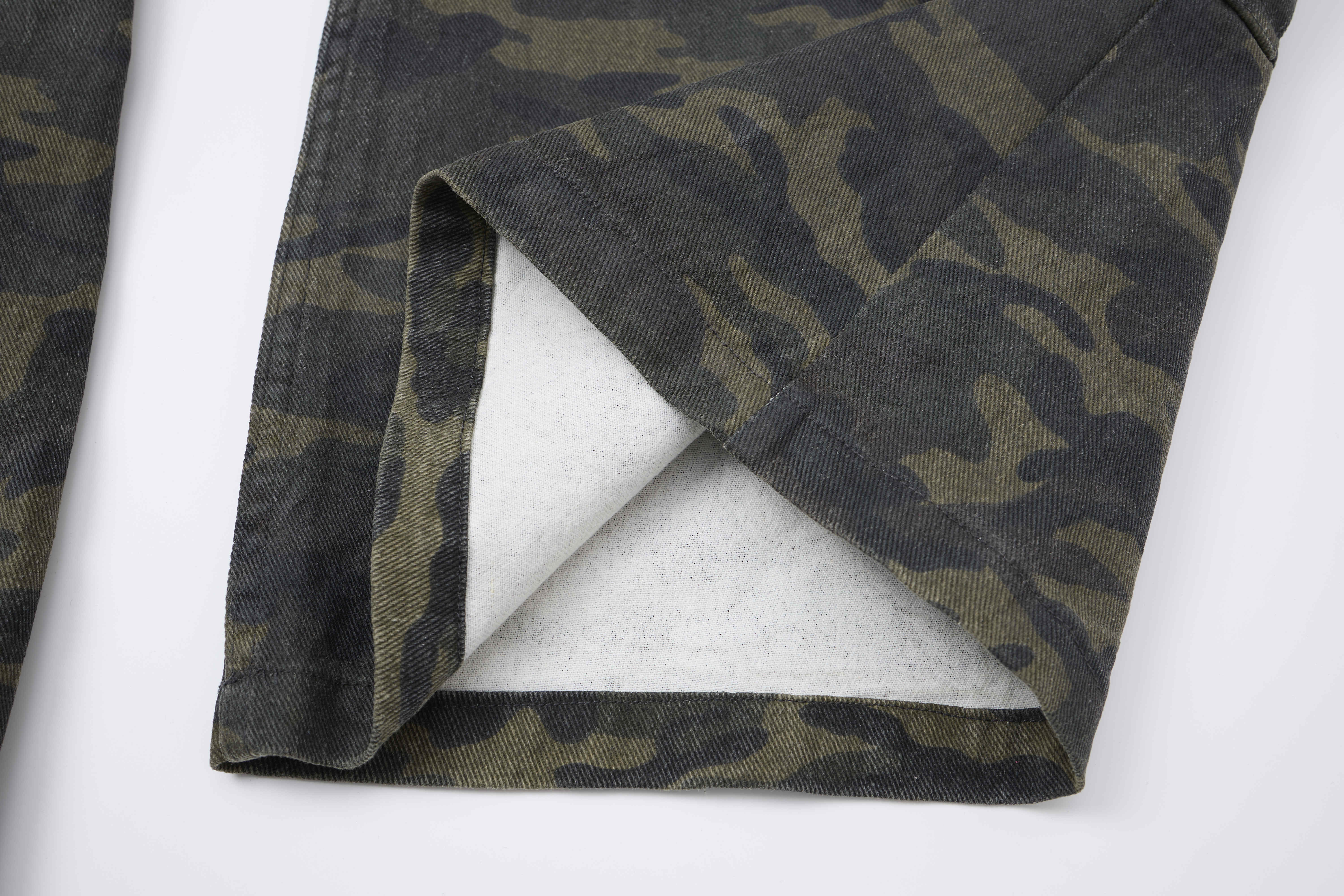 3-6-5.shop Camo Wide-Leg Cargo Pants