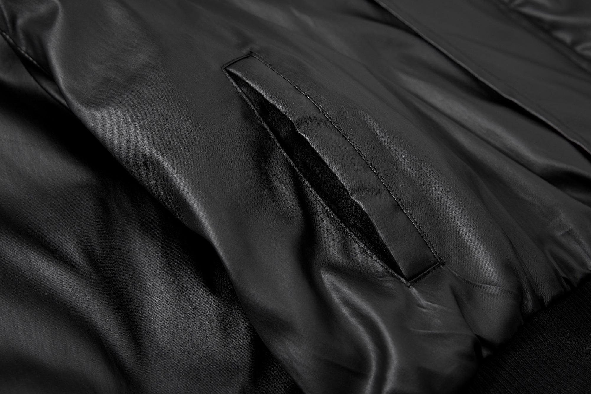 3-6-5.shop Dual-Zip PU Bomber Jacket