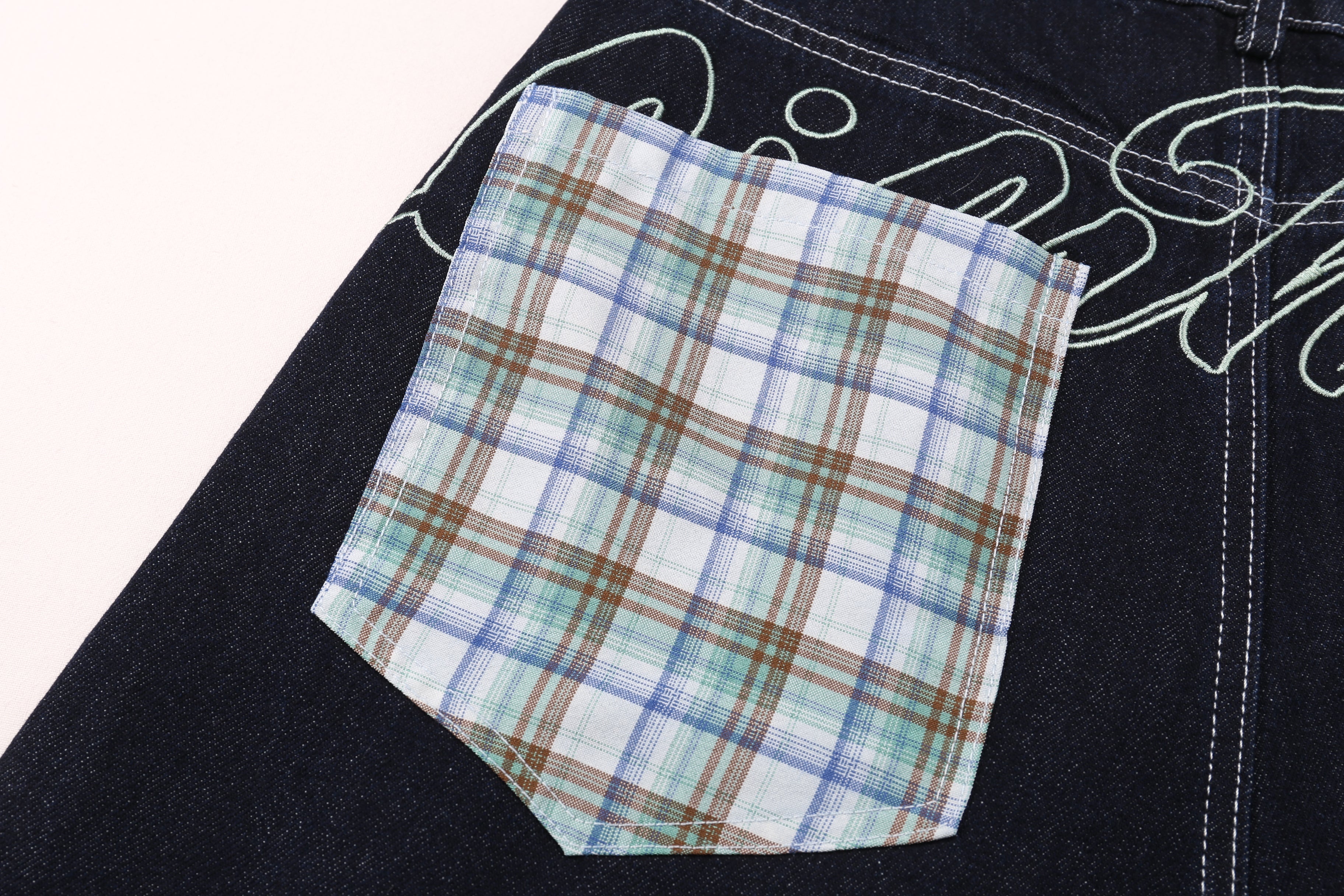 3-6-5.shop Patchwork Denim Shorts