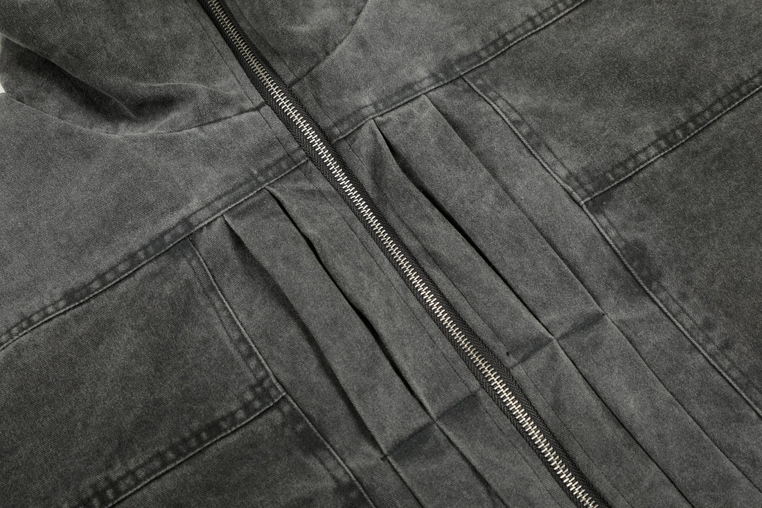3-6-5.shop Washed Cotton Bomber Jacket