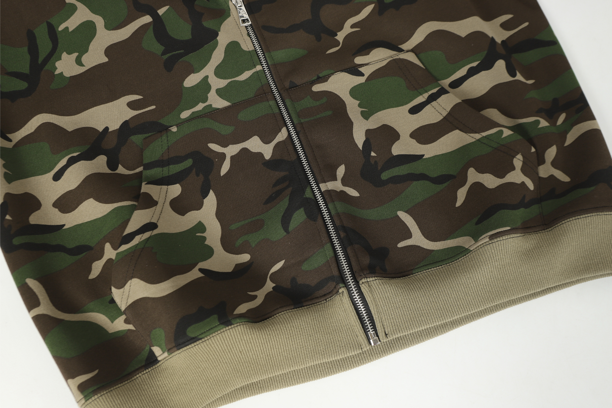 3-6-5.shop Camo Angel Graphic Zip Hoodie
