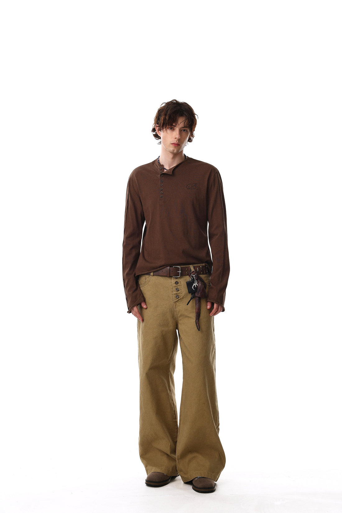 3-6-5.shop Classic Henley Long Sleeve Tee