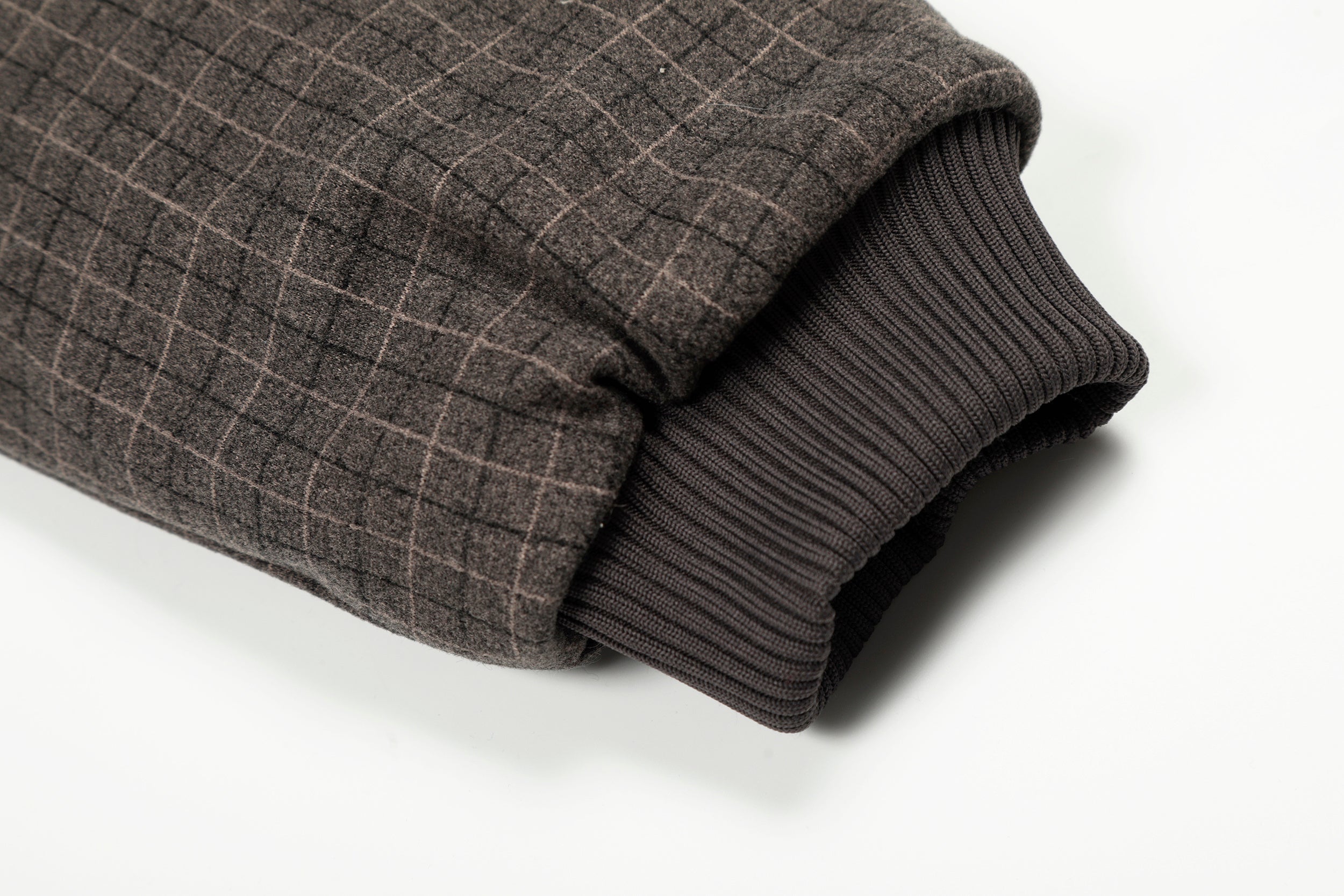 3-6-5.shop Check Pattern Faux Fur Collar Jacket