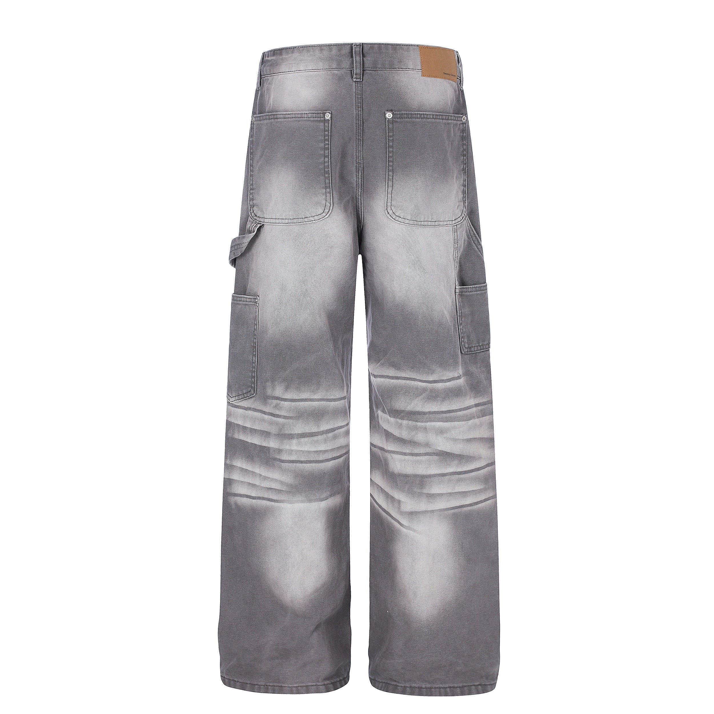 3-6-5.shop Washed Wrinkle Effect Denim Jeans