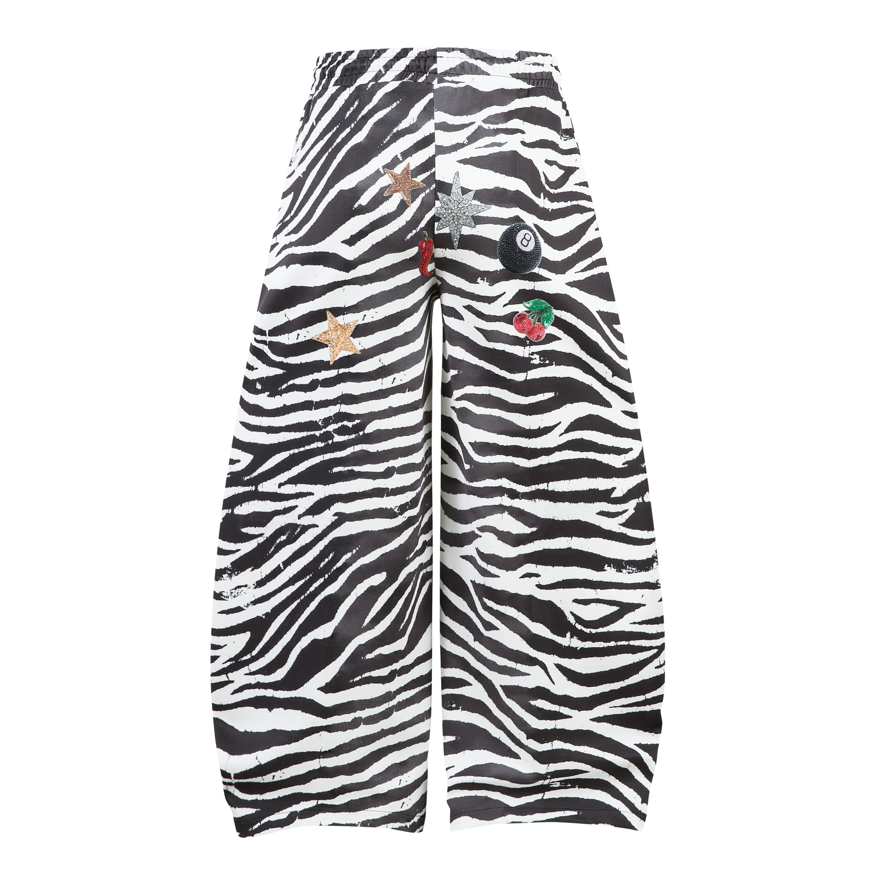 3-6-5.shop Zebra Patch Barrel Pants