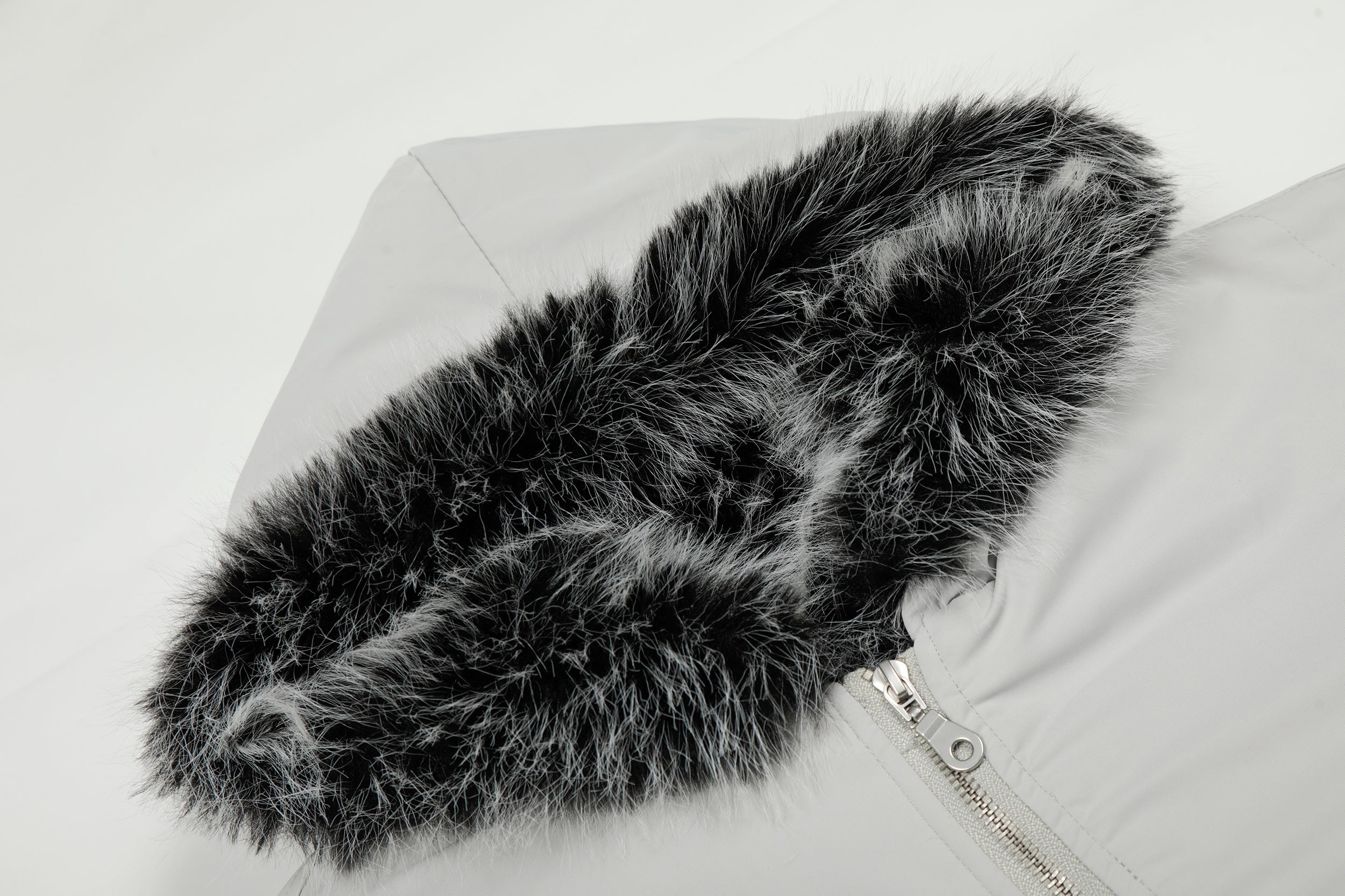 3-6-5.shop Faux Fur Hood Utility Bomber Jacket