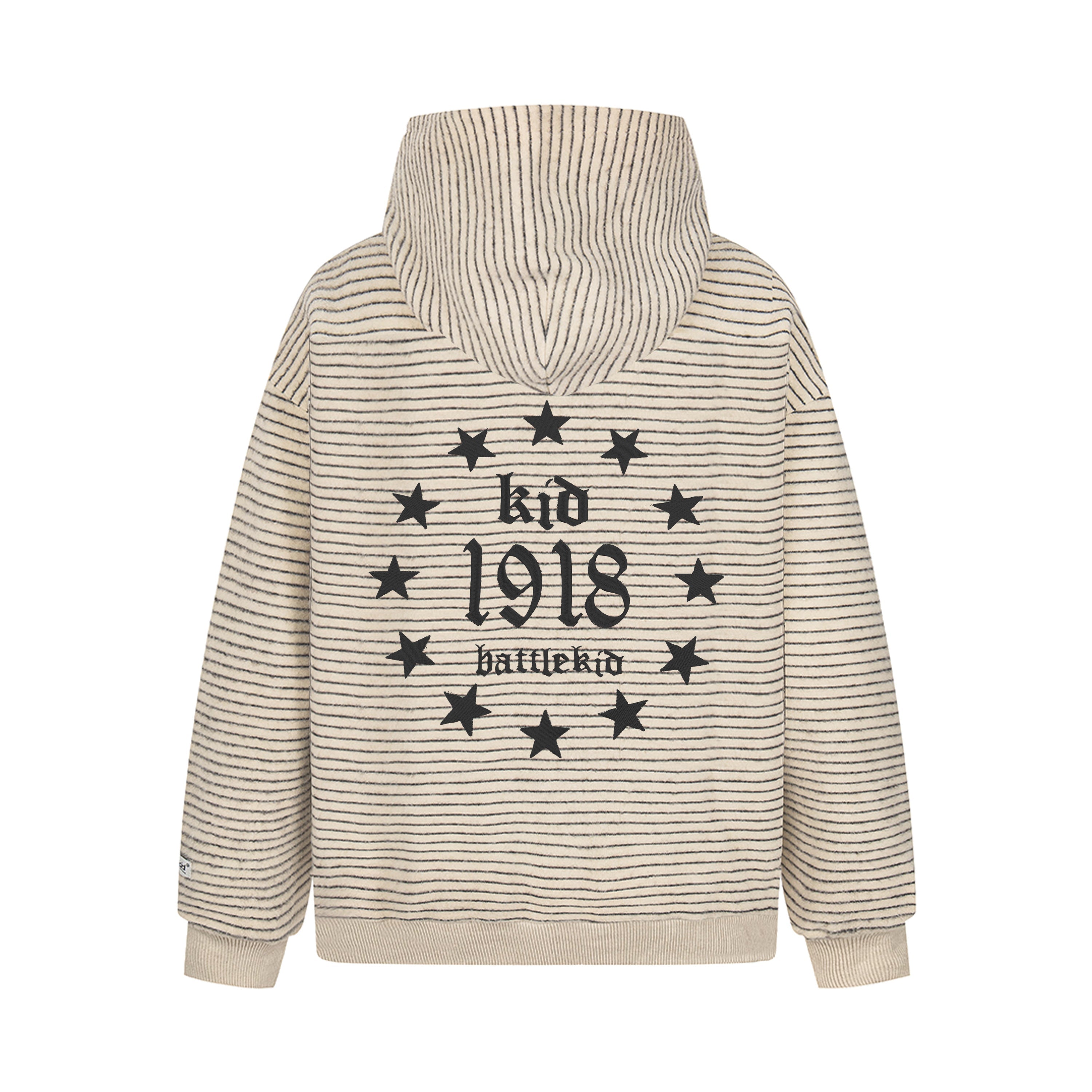 3-6-5.shop Striped Knit Zip Hoodie