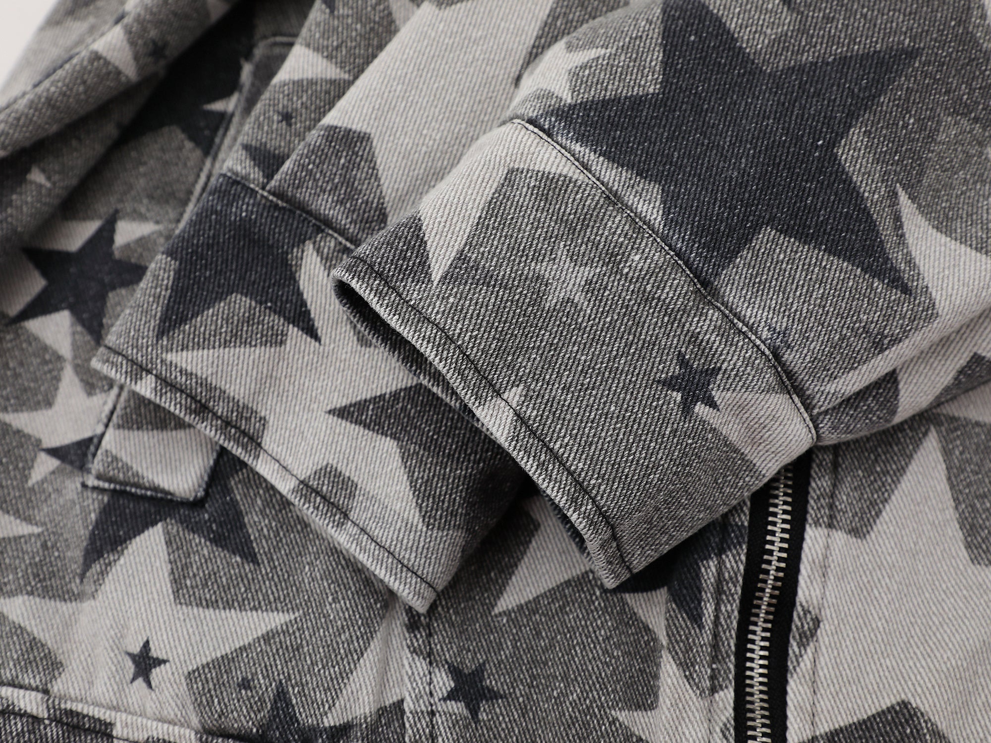 3-6-5.shop Star Pattern Denim Jacket