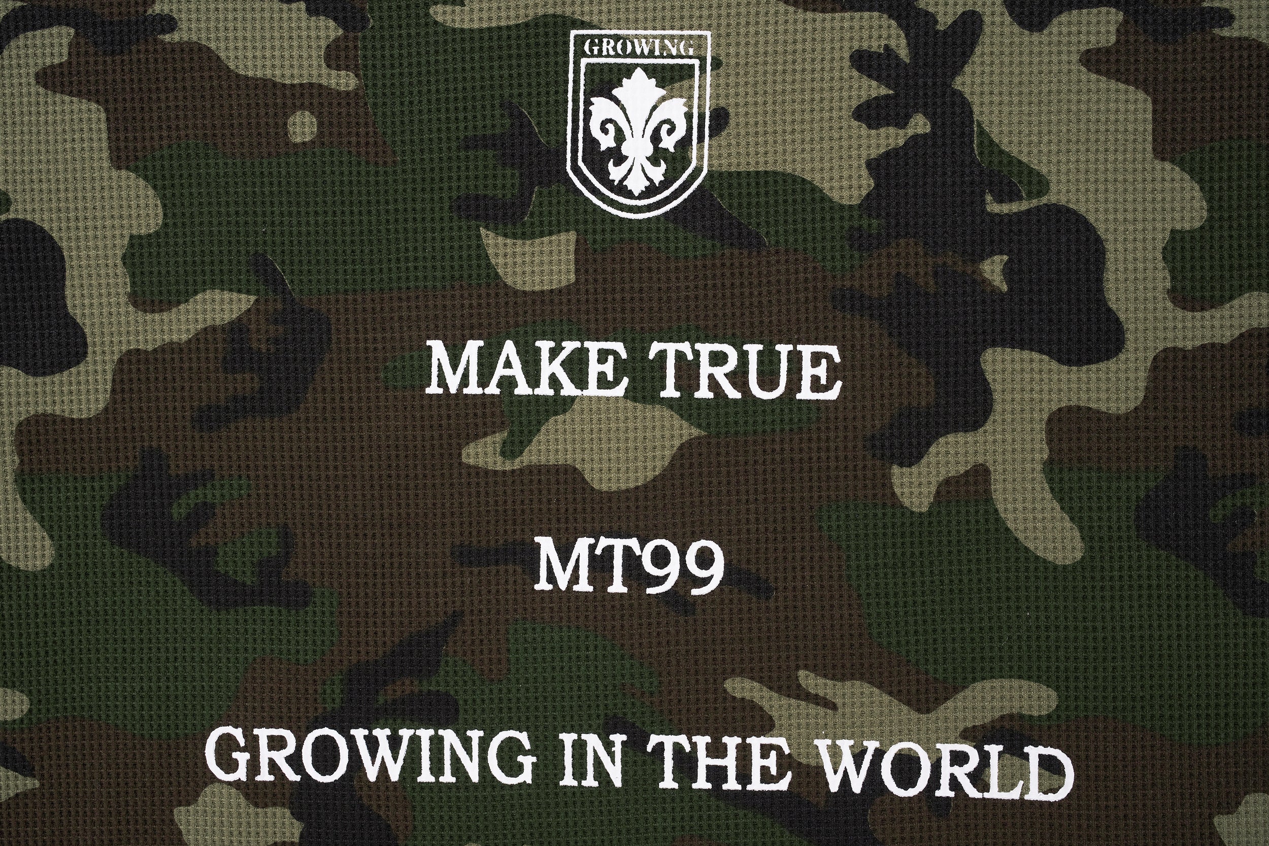 3-6-5.shop Camo Text Graphic Longsleeve