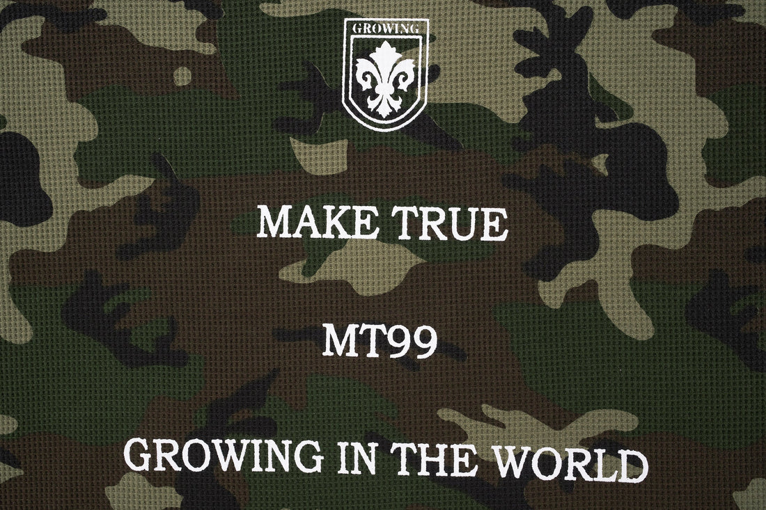 3-6-5.shop Camo Text Graphic Longsleeve