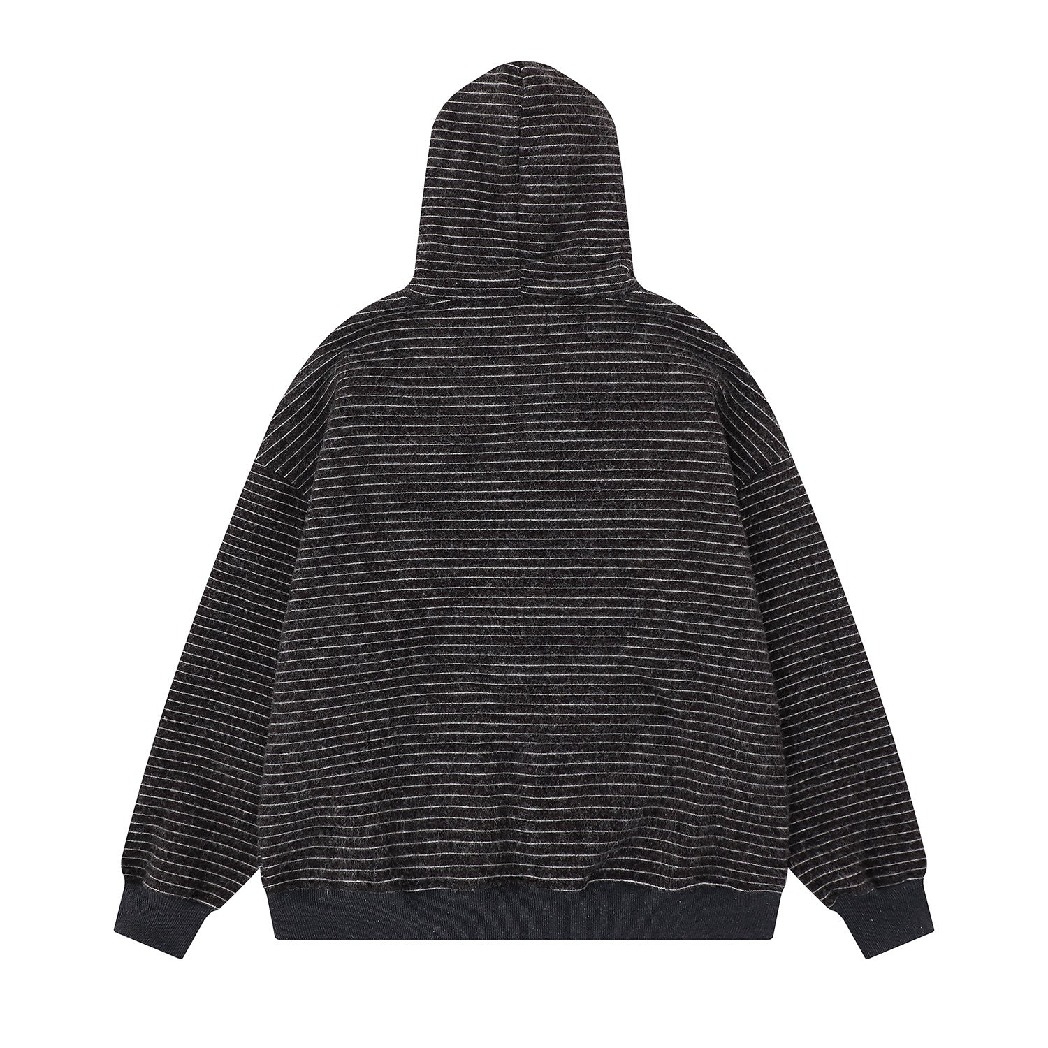 3-6-5.shop Striped Knit Zip Hoodie