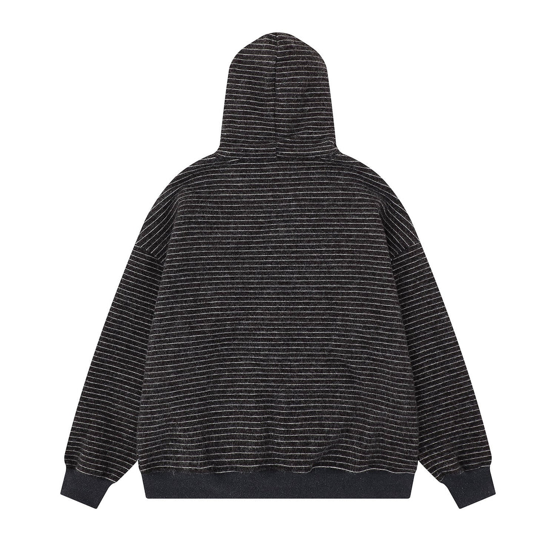 3-6-5.shop Striped Knit Zip Hoodie