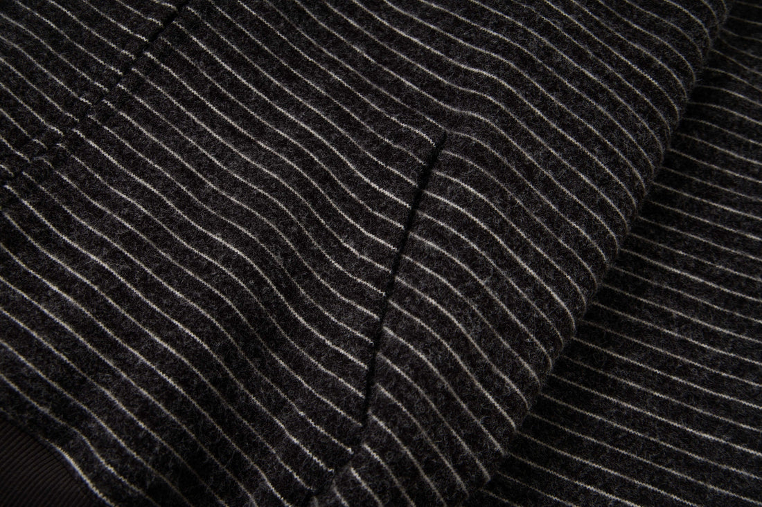 3-6-5.shop Striped Knit Zip Hoodie