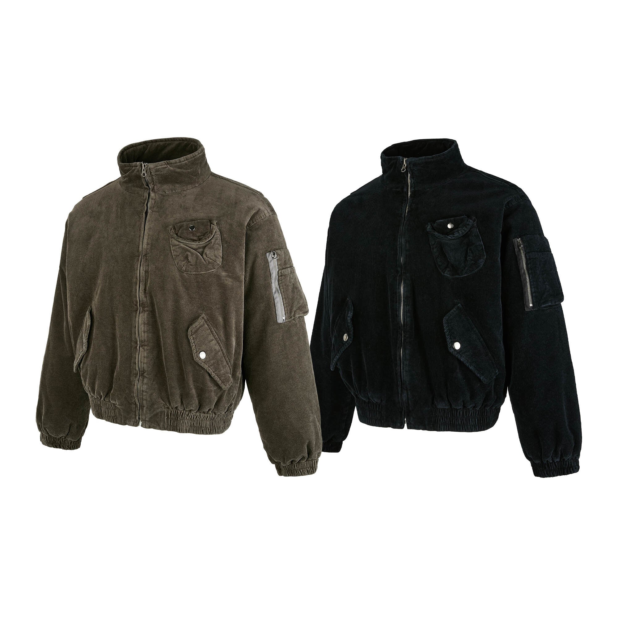 3-6-5.shop Corduroy Utility Bomber Jacket