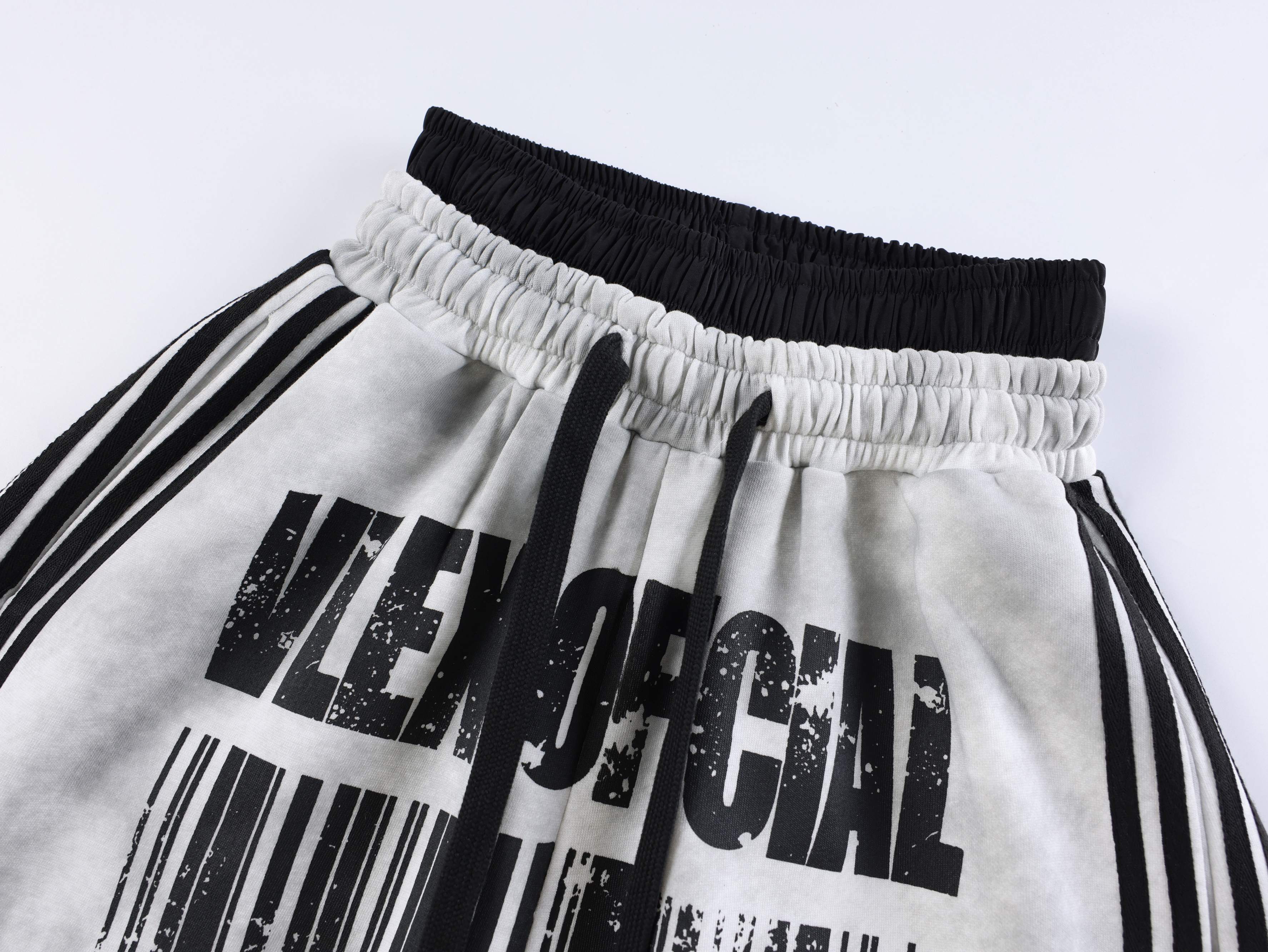 3-6-5.shop Barcode Graphic Wide-Leg Pants