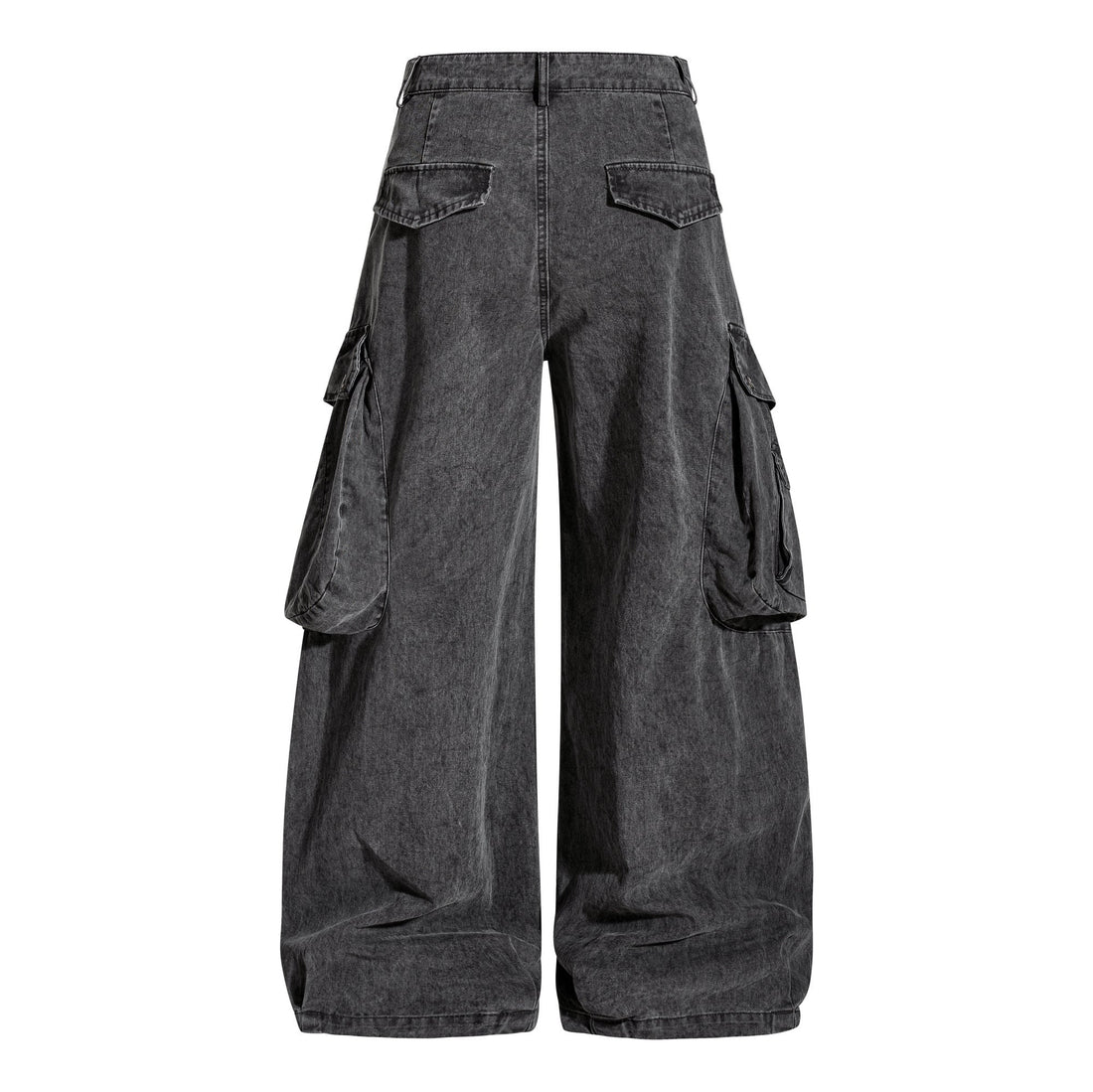 3-6-5.shop Washed Wide-Leg Cargo Pants