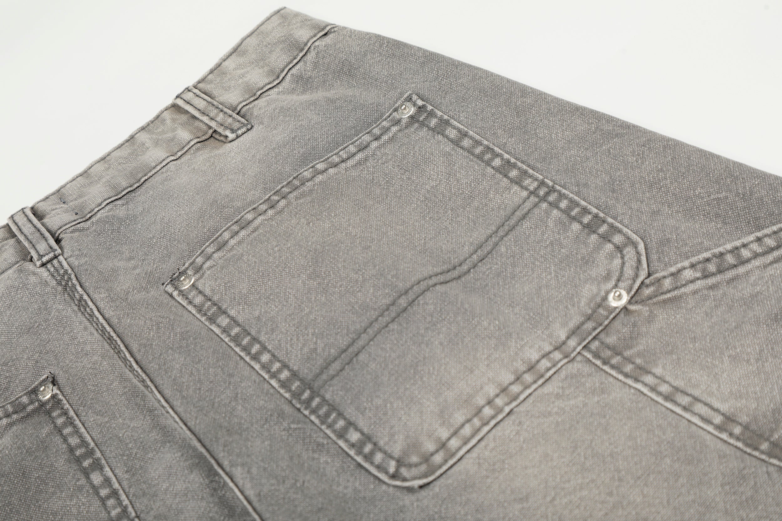 3-6-5.shop Washed Utility Distressed Denim Jeans