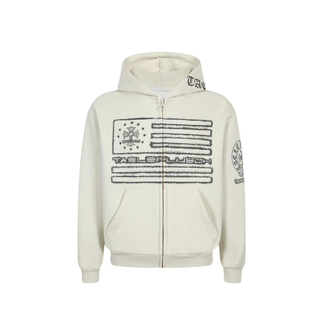 3-6-5.shop Vintage Flag Zip Hoodie