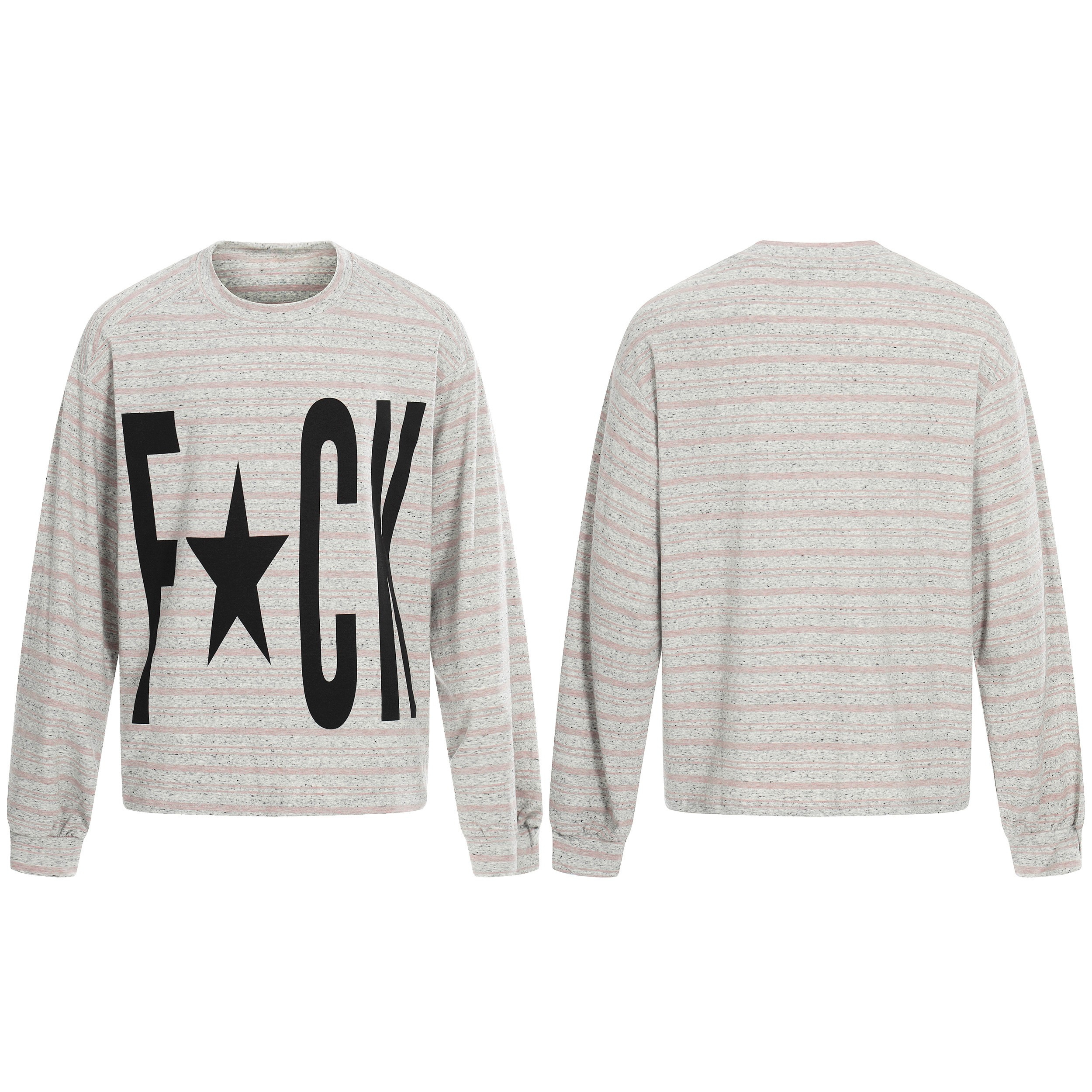 3-6-5.shop Graphic Striped Long Sleeve Tee