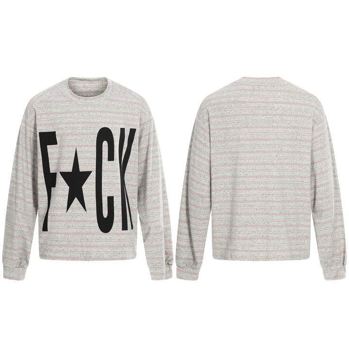 3-6-5.shop Graphic Striped Long Sleeve Tee