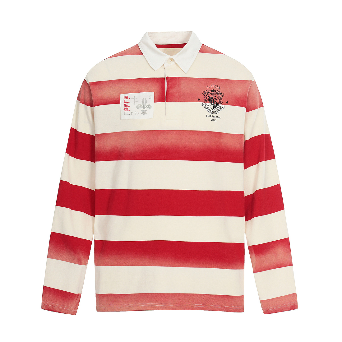 3-6-5.shop Striped Long Sleeve Rugby Shirt