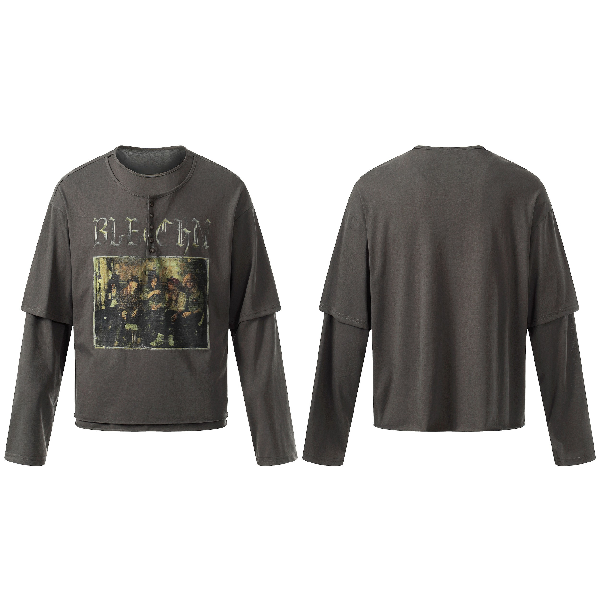 Omirad Layered Graphic Long Sleeve Tee