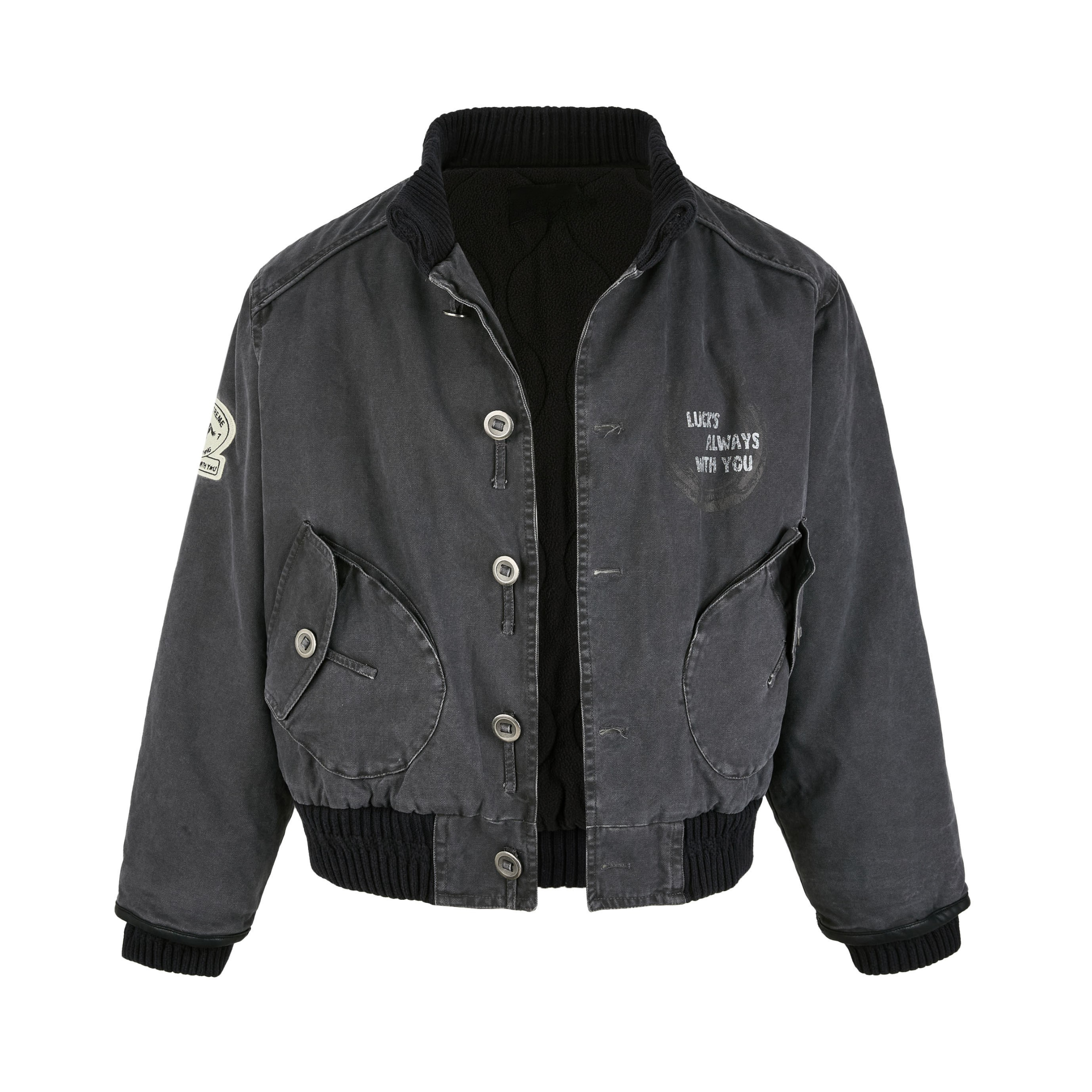 3-6-5.shop Vintage Washed Varsity Jacket