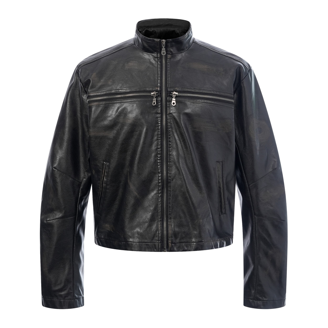 3-6-5.shop PU Leather Zip Jacket