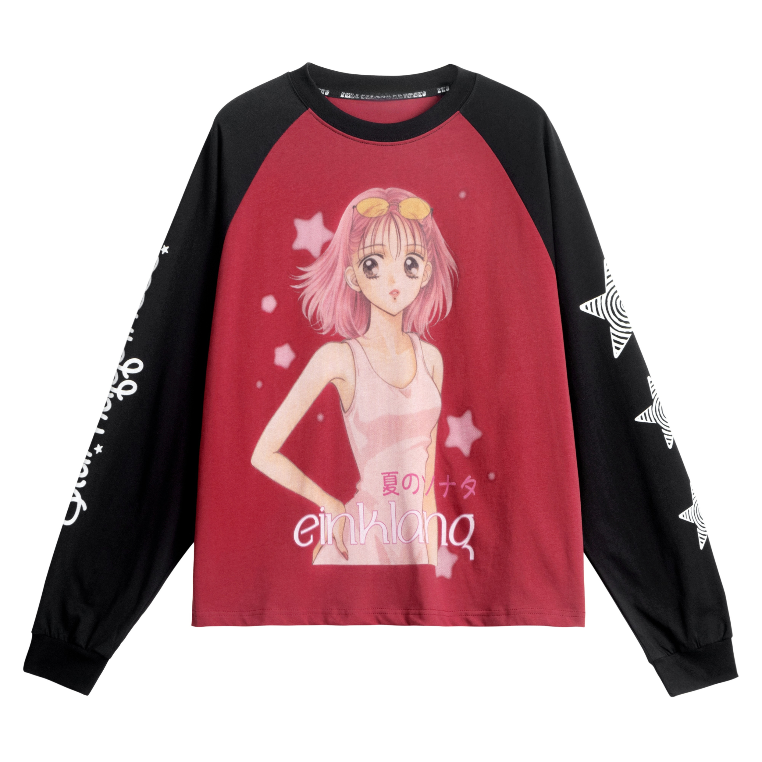 3-6-5.shop Anime Graphic Raglan Long Sleeve Tee