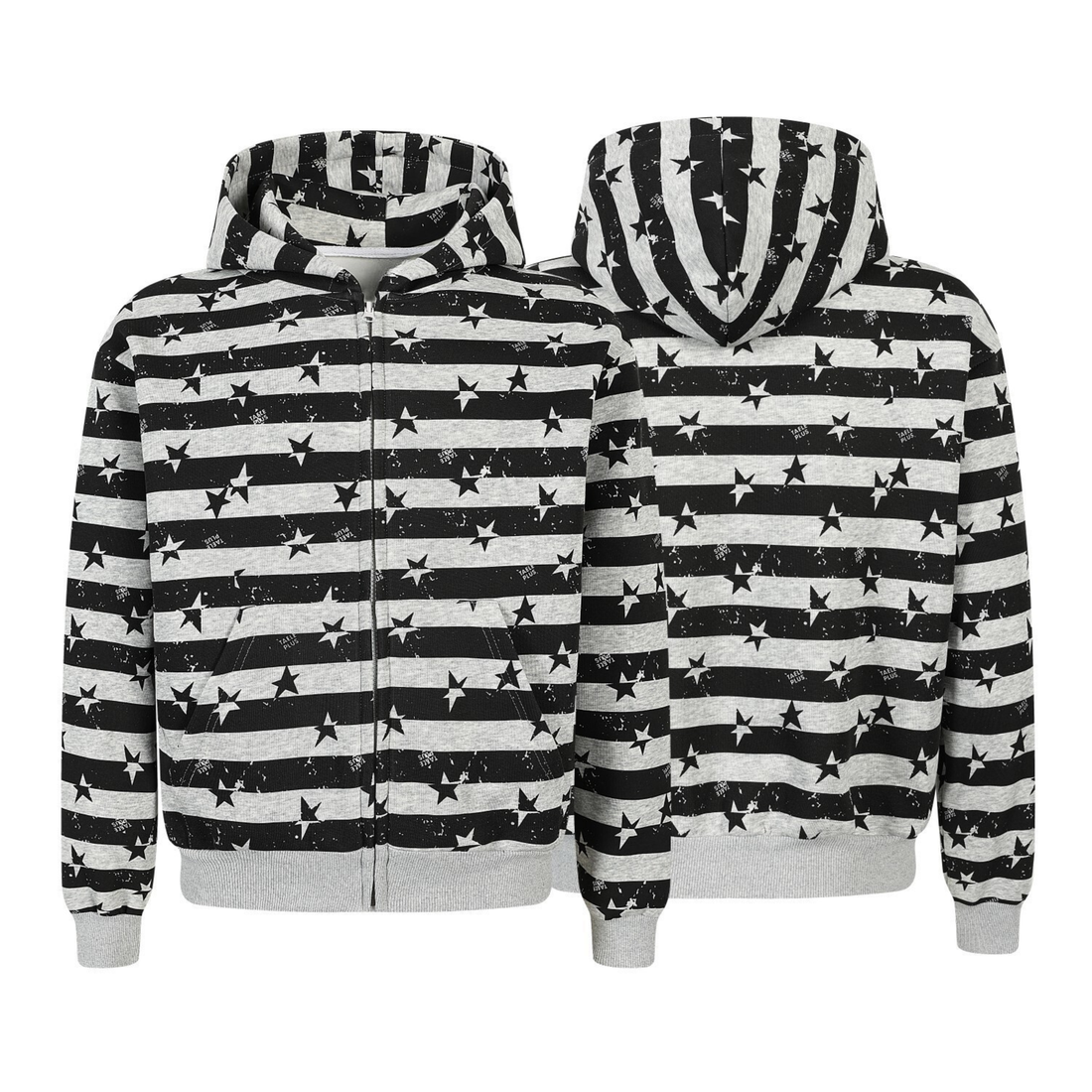 3-6-5.shop Zip-Up Graphic Hoodie