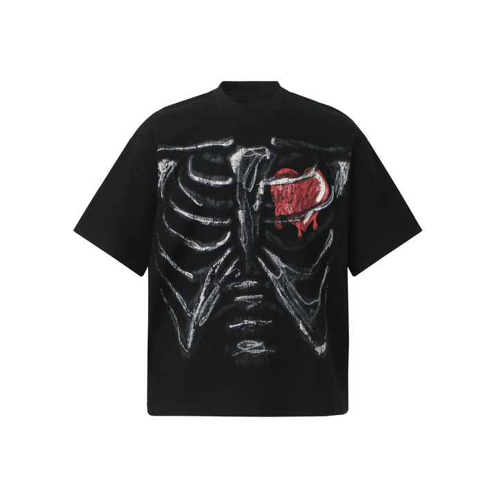 3-6-5.shop Melted Heart Ribcage Graphic Tee