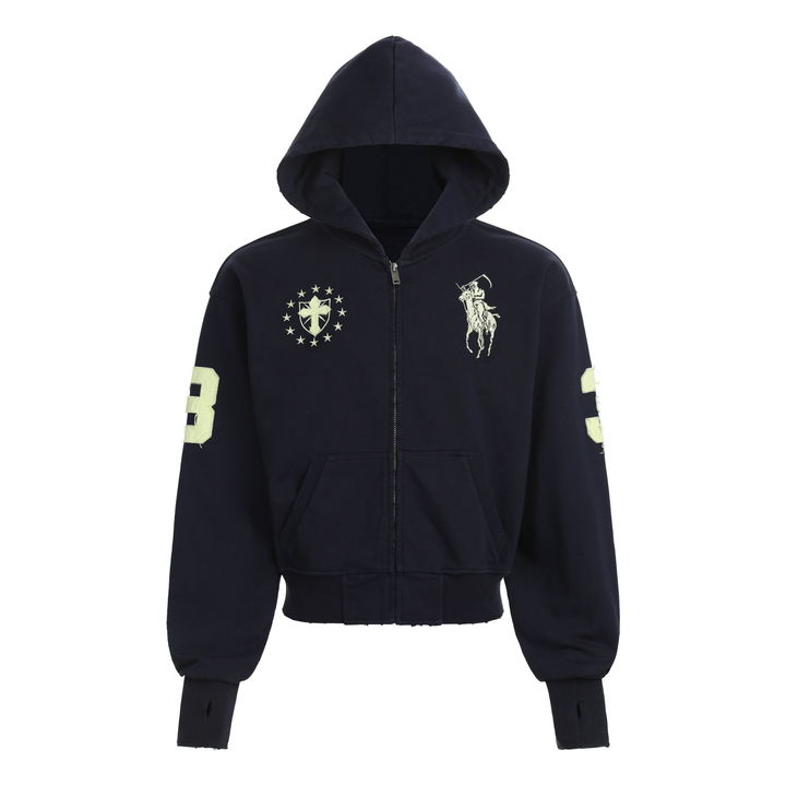 3-6-5.shop Heritage Crest Zip Hoodie