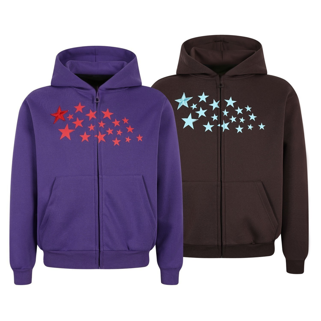 3-6-5.shop Star Graphic Zip Hoodie