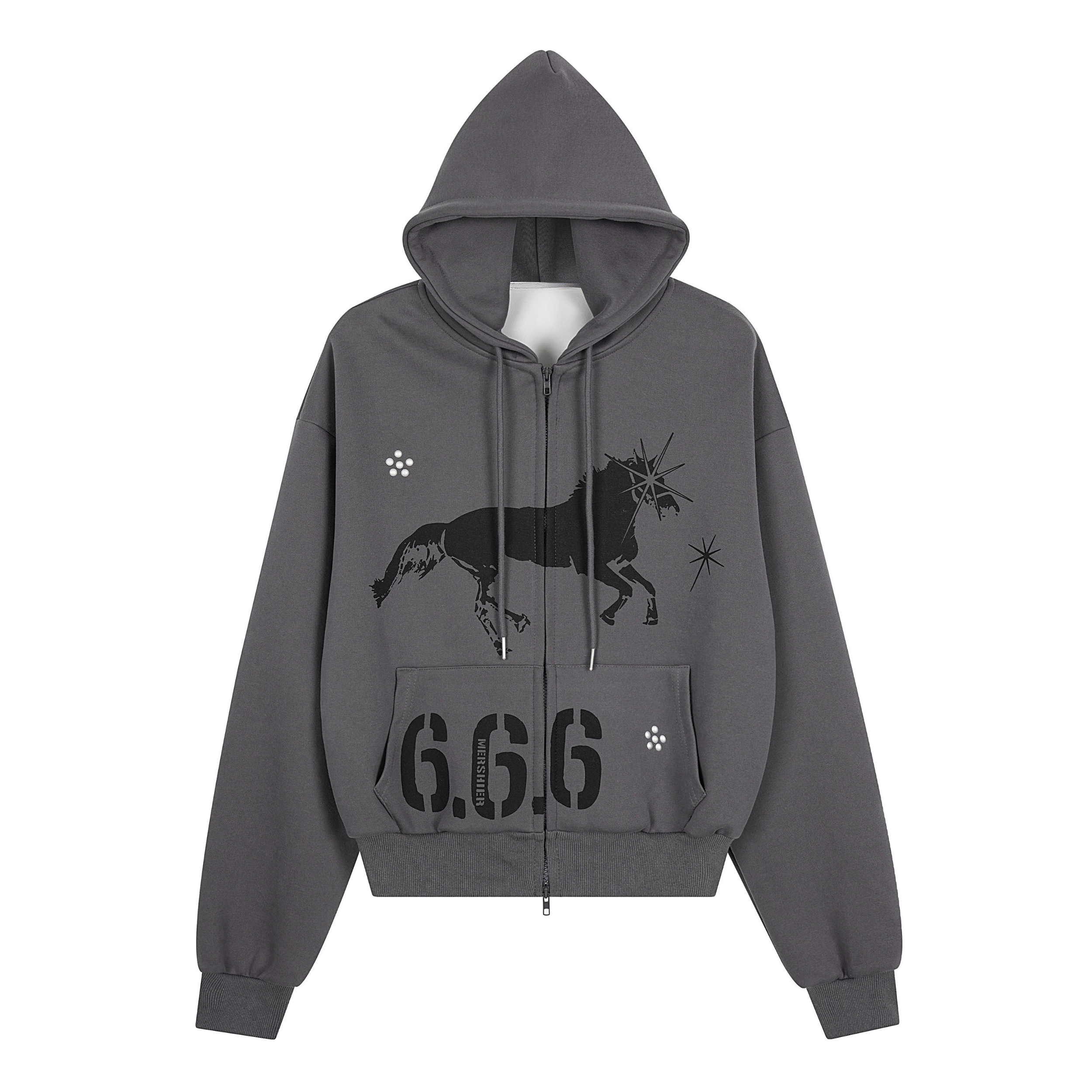 3-6-5.shop Graphic Zip Hoodie
