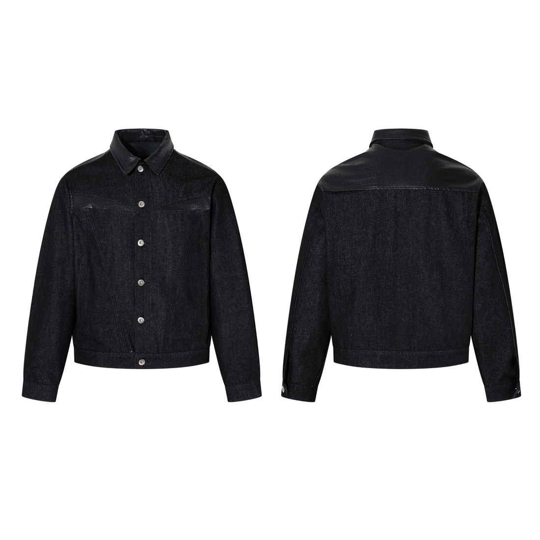 3-6-5.shop Denim Panel Jacket