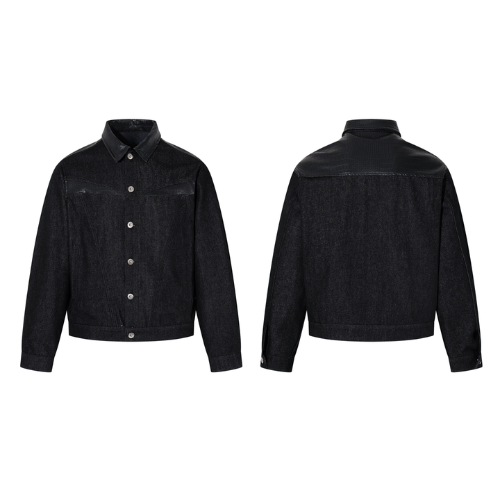 3-6-5.shop Denim Panel Jacket