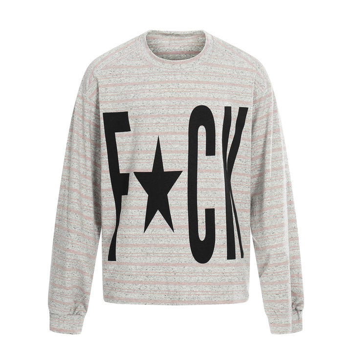 3-6-5.shop Graphic Striped Long Sleeve Tee