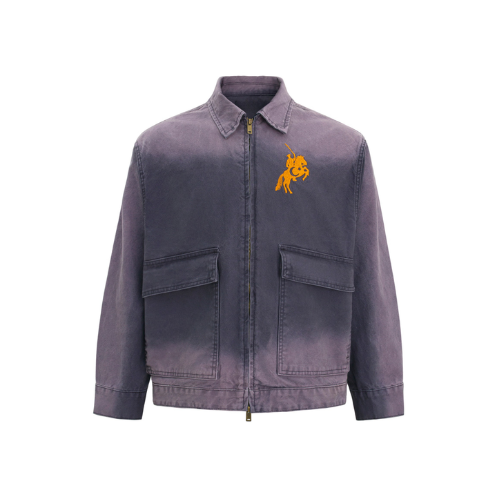3-6-5.shop Vintage Washed Zip Jacket