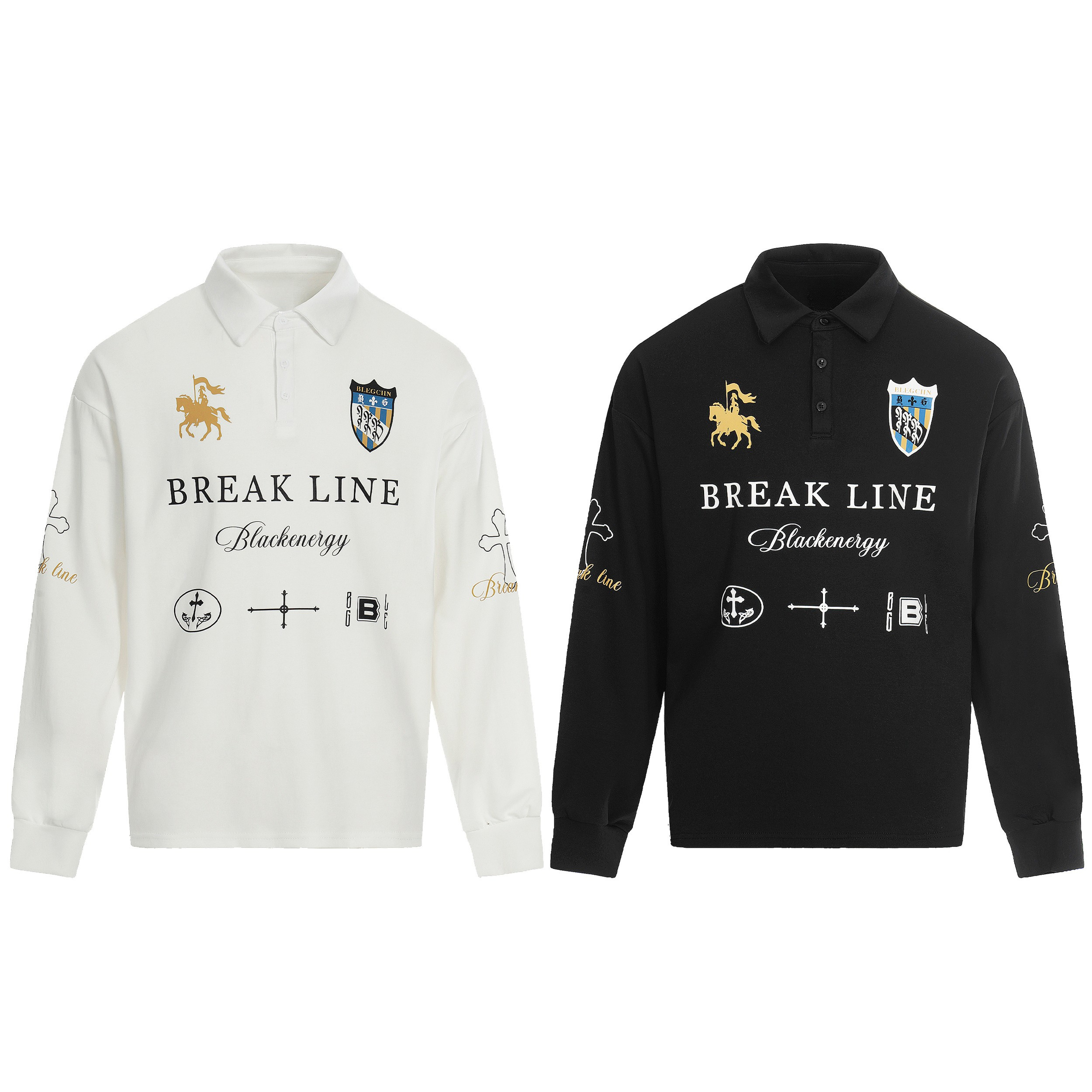 3-6-5.shop Break Line Graphic Polo