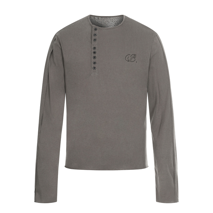 3-6-5.shop Classic Henley Long Sleeve Tee