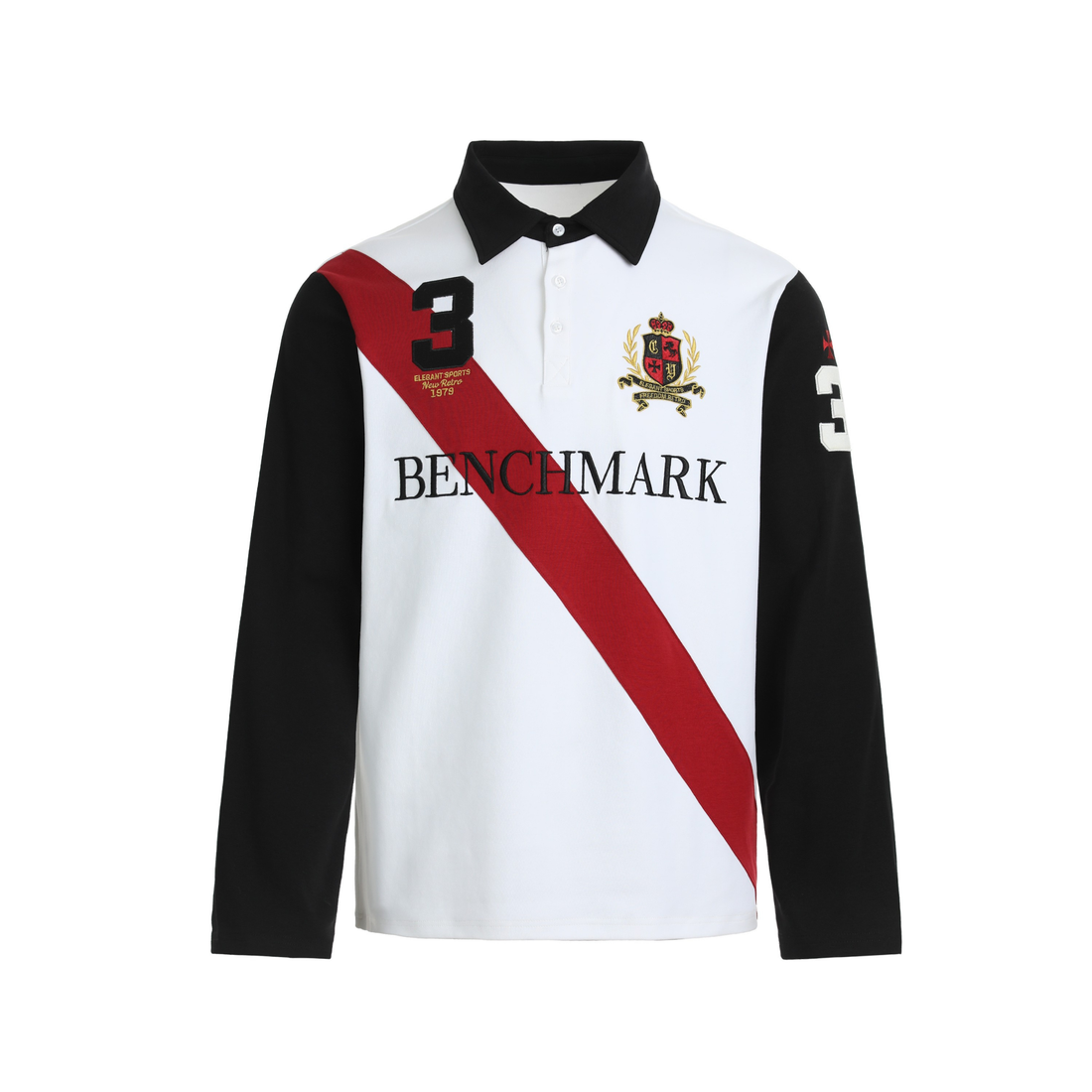 3-6-5.shop Heritage Stripe Long Sleeve Polo