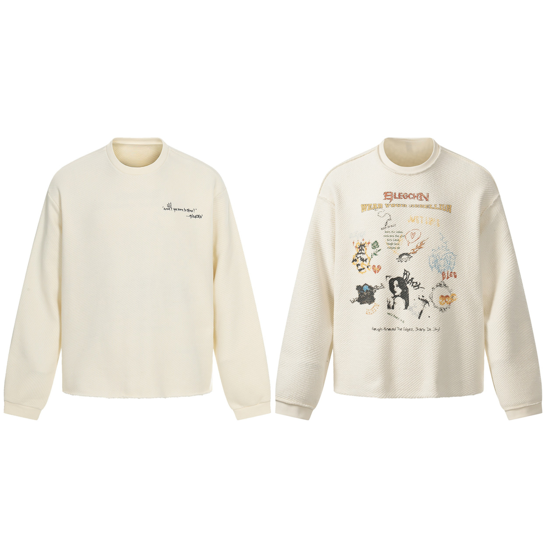 3-6-5.shop Graphic Textured Sweatshirt