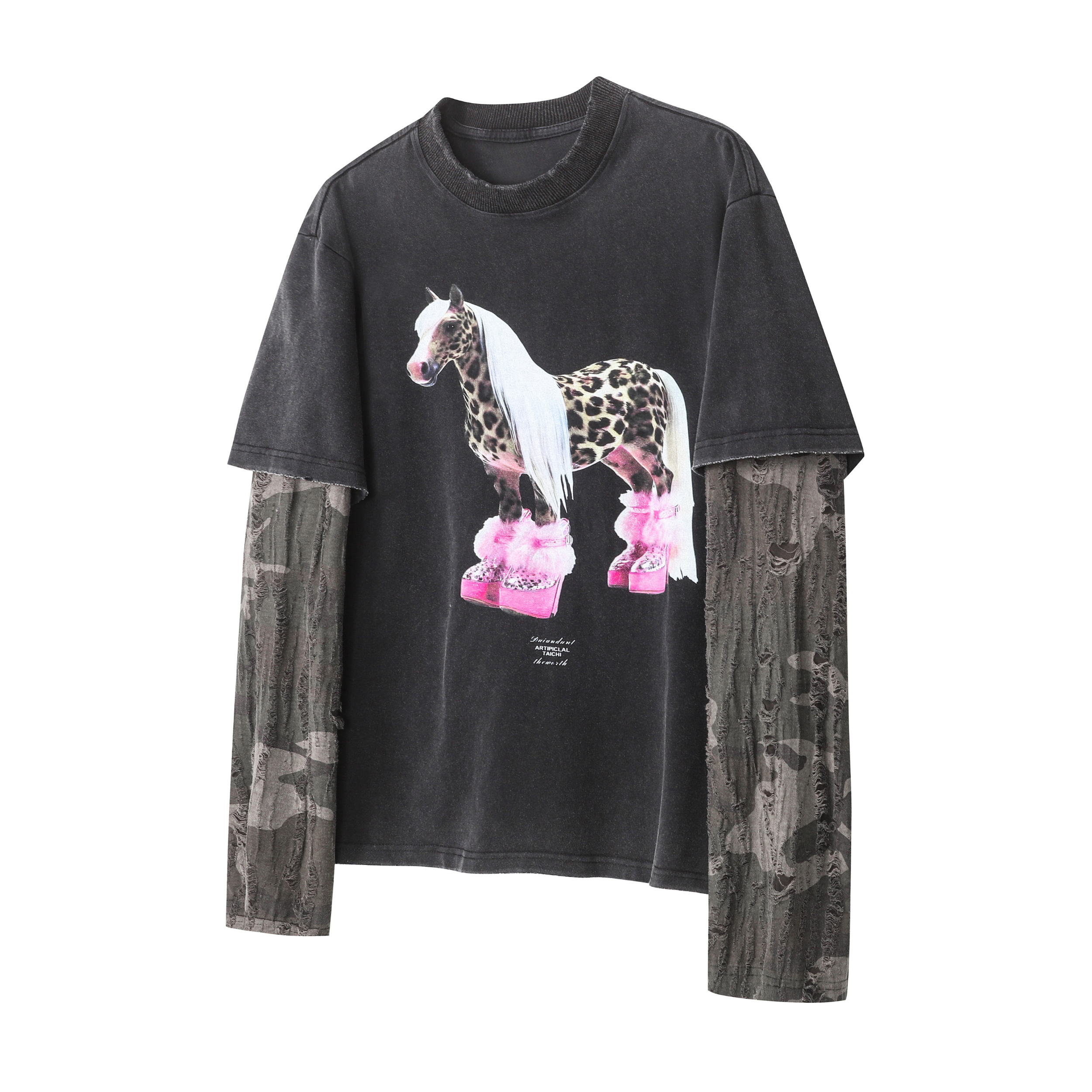 3-6-5.shop Layered Horse Graphic Tee