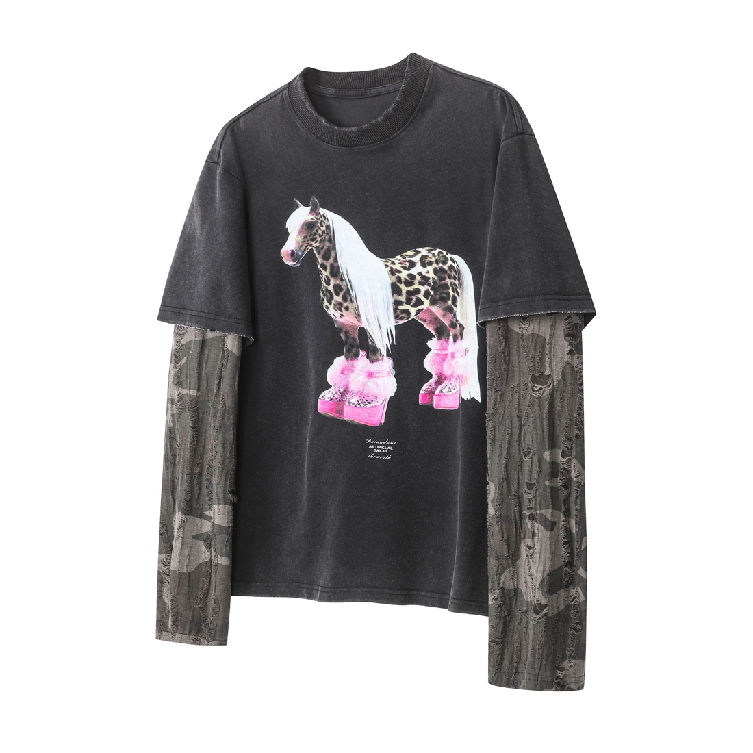3-6-5.shop Layered Horse Graphic Tee