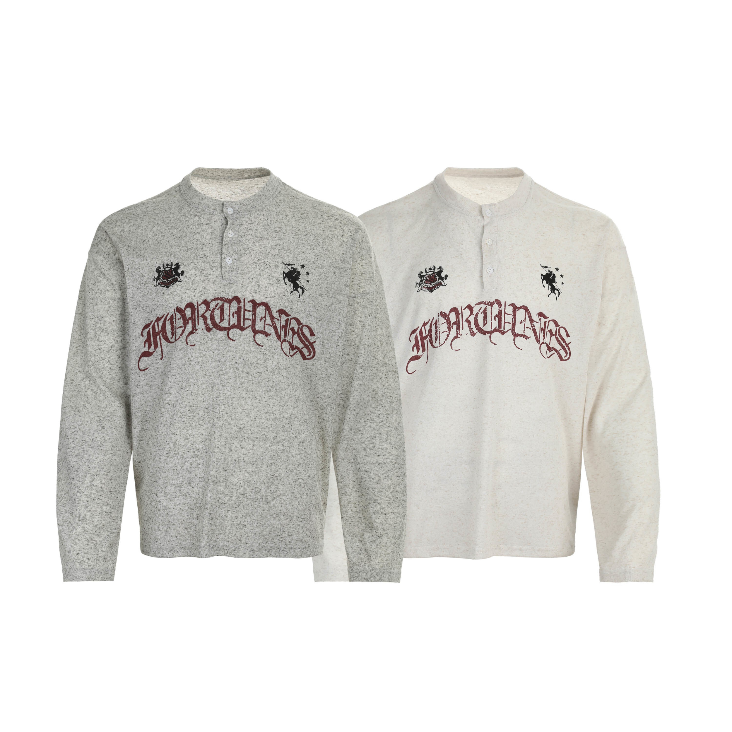 3-6-5.shop Heraldic Henley Long Sleeve