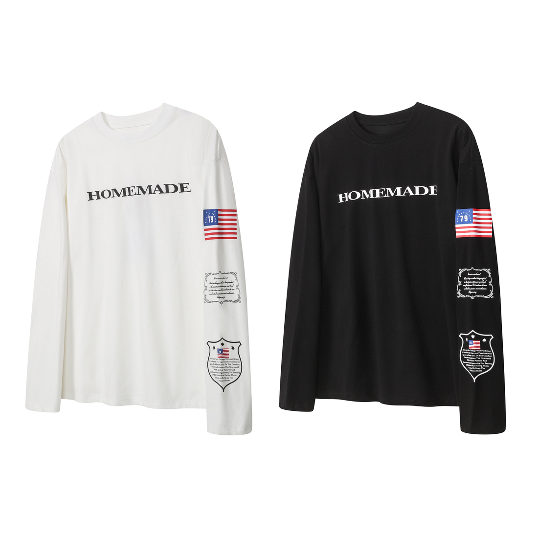 3-6-5.shop Homemade Flag Graphic Long Sleeve Tee