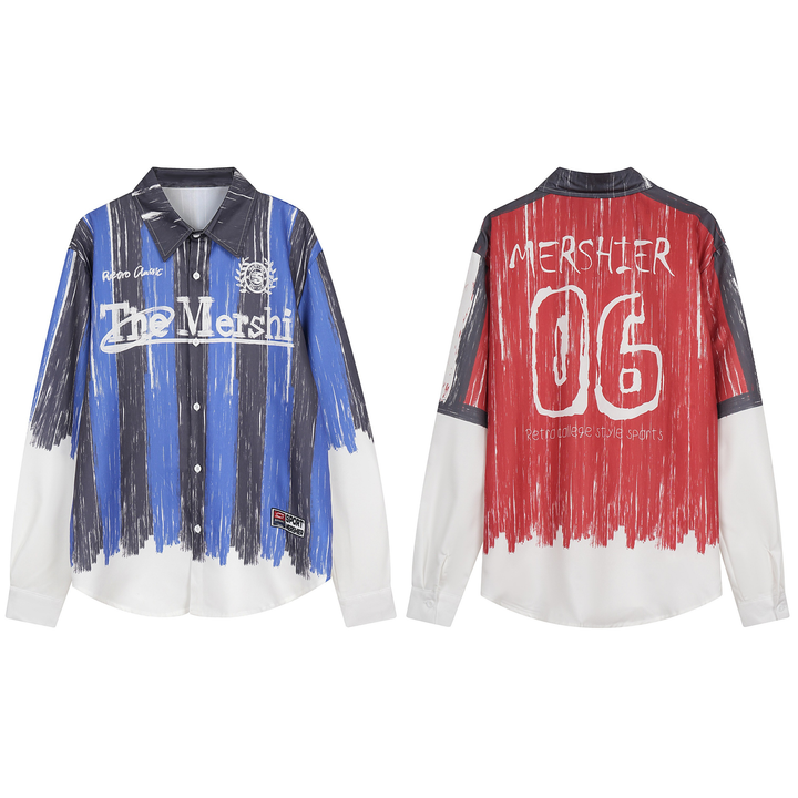 3-6-5.shop Graphic Sport Button-Up Shirt