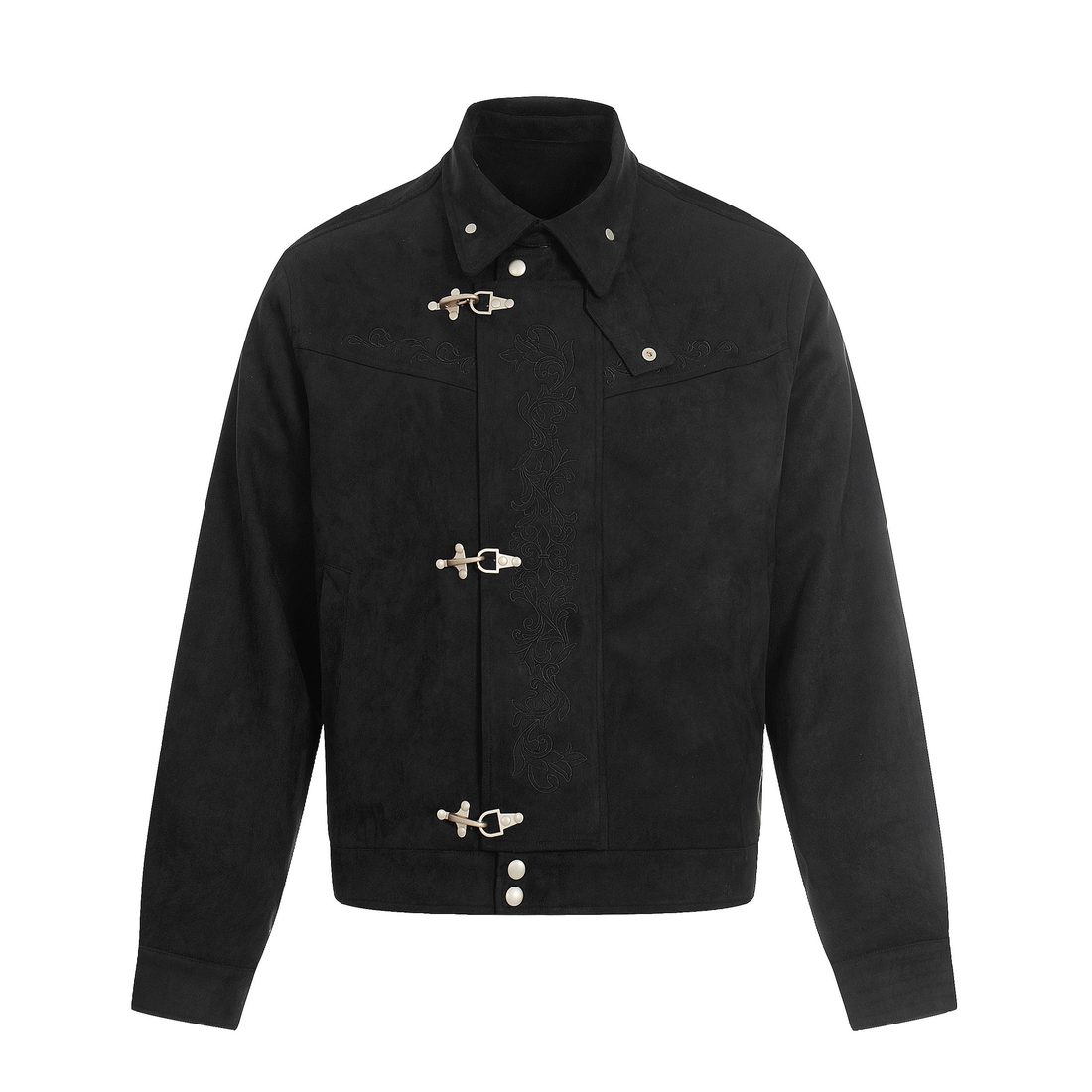 3-6-5.shop Toggle-Closure Embroidered Jacket