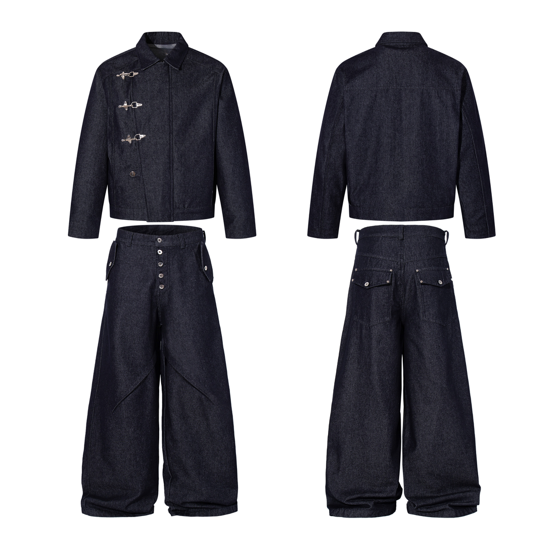 3-6-5.shop Buckle Detail Denim Jacket