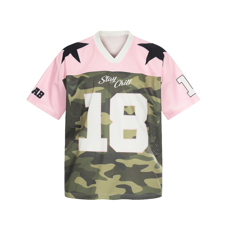 3-6-5.shop Pink Camo “18” Mesh Jersey